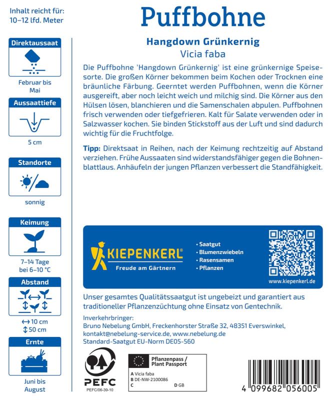 KIEPENKERL PROFI LINE Puffbohne 'Hangdown Grünkernig', Vorteilspackung - Gallerie Bild 2